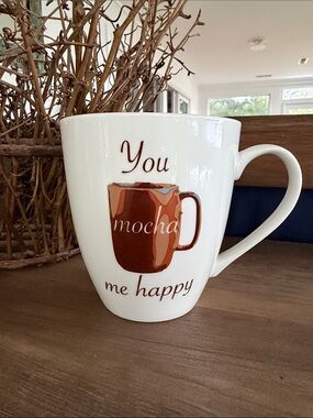 Pfaltzgraff White Mug 'You Mocha Me Happy'